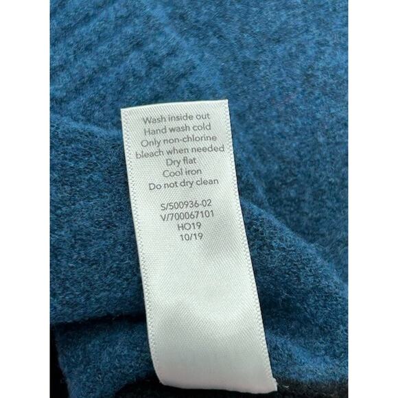 Athleta Womens Sweater Colorblock Turtleneck Merino Wool Blue Black Size XS‎ - Picture 6 of 9